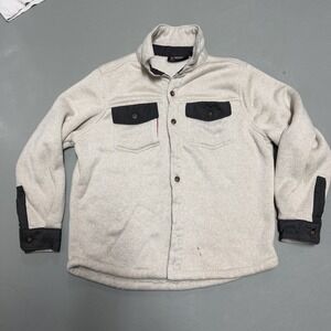 Avalanche Fleece Lined Shirt Jacket Mens Large Blue Button Up Outdoor